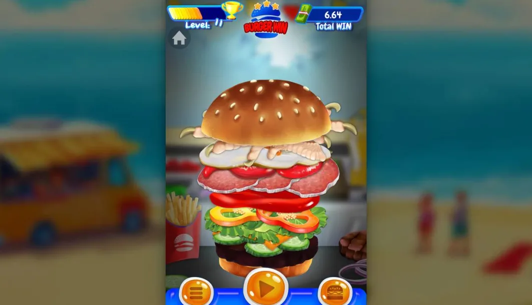 Burger Win Full Stack Image.