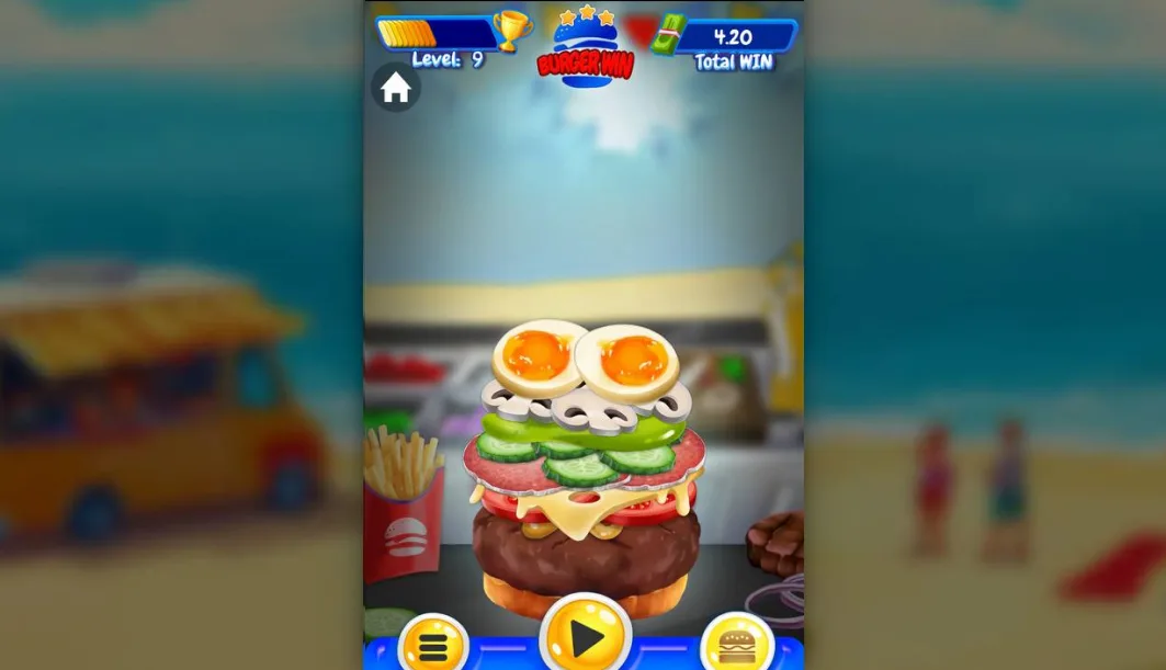 Burger Win Gameplay first game.