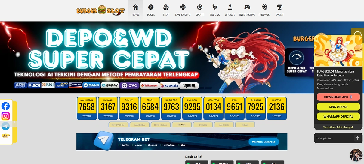 Tampilan dan Antarmuka Mesin Slot Burger.